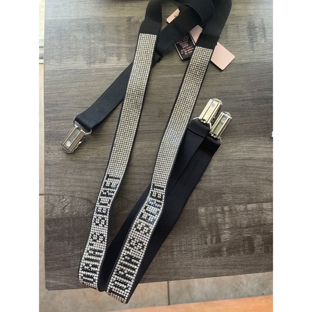 NWT Victoria’s Secret Logo Shine Suspenders